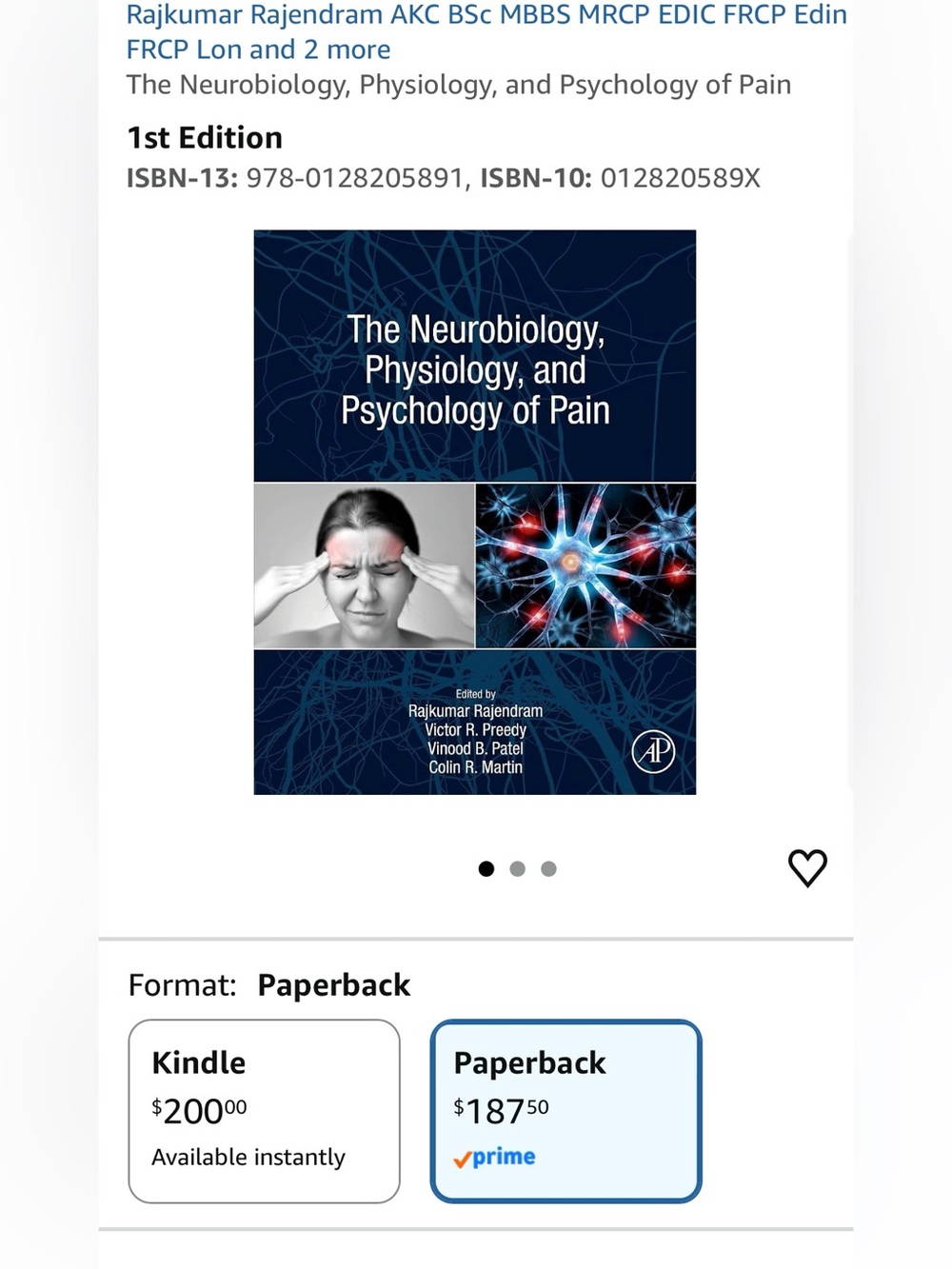 The Neurobiology, Physiology, and Psychology of Pain - Navy Blue Paperback